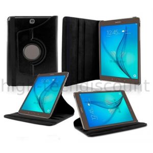 Housse etui coque pochette PU cuir pour Samsung Galaxy Tab E 9.6 T560 - NOIR