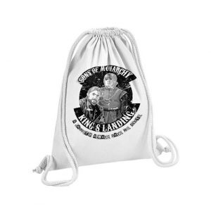 Fabulous Sac de Gym en Coton Blanc Game of Geek Sons of Monarchy James et Tyrion Lannister 12 Litres