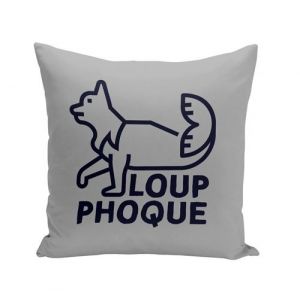 Fabulous Coussin gris Loup-phoque [40x40 cm]