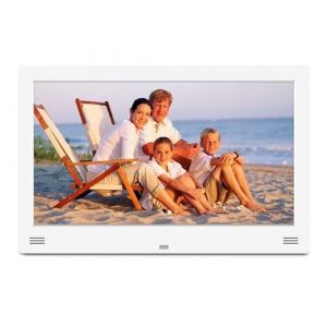Cadre Photo Numérique Lecteur SD Média Audio Vidéo 11 Pouces USB Ms Réveil Blanc + SD 4Go YONIS