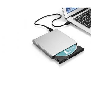 Lecteur/Graveur CD-DVD-RW USB pour MACBOOK Pro Branchement Portable Externe (ARGENT)