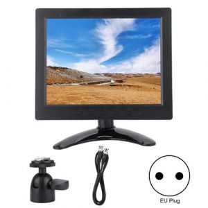 Affichage vidéo HD petit écran 8 pouces IPS 1024x768 IPS pour HDMI / VGA / BNC / AV 100-240V (prise UE)