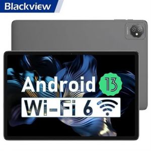 Blackview Tab 70 WiFi Tablette Tactile 10.1 pouces HD+ IPS Android 13 2.4G+5G WiFi 6, RAM 8 Go ROM 64 Go/SD 1 To 6580mAh - Gris