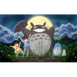 Fabulous Poster Mon voisin totoro dessin foret miyazaki (31cm x 50cm)