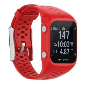 Strap-it Bracelet silicone - compatible pour Polar M400/M430 (rouge)