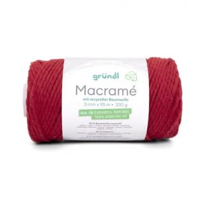 Bobine de corde MACRAME 330 GR - Gründl(...) - 7 Rouge