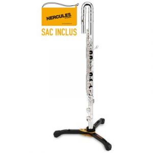 Hercules Stands DS562BB support pour flûte alto avec housse