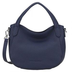 Arthur & Aston - Sac &agrave; main en cuir "Rosalia" S bleu nuit - 25 x 22 x 11 cm - Bleu