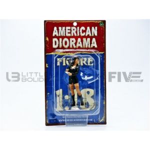 Voiture Miniature de Collection AMERICAN DIORAMA 1-18 - FIGURINES Costume Babe - Brooke - Black - 23870 - Resin