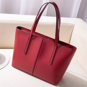 Sac à main pour femme sac de travail sac fourre-tout à bandoulière en similicuir de créateur rouge