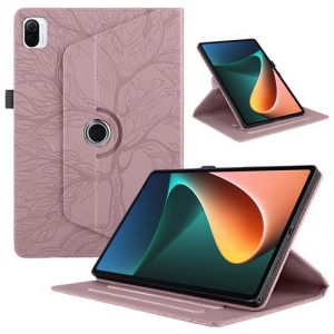&Eacute;tui FOXDOCK &agrave; rabat rotatif &agrave; 360&deg; pour Xiaomi Pad 5 , r&eacute;sistant aux chocs et dot&eacute; d'un support vertical-Rose
