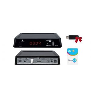 Pack Récepteur Décodeur Satellite HD TRIAX THR 7620 + Carte FRANSAT HD + Clé USB 64Go