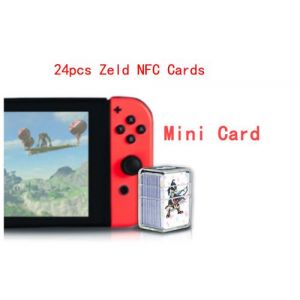 Lot de 24pcs Mini Jeux de Cartes amiibo Zelda Breath of the Wild Zelda AMIIBO nfc Tag Carte compatible Nintendo switch Wii U avec boîte en plastique