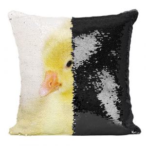Fabulous Housse de Coussin &agrave; Sequin - Paillettes Noir Gang De Canetons Mignon [40 x 40 cm]