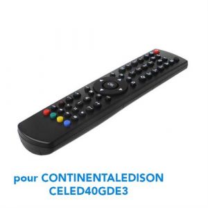 T&eacute;l&eacute;commande TV de remplacement Vestel pour CONTINENTALEDISON CELED40GDE3