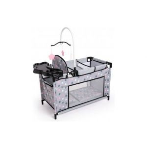 Lit multifonction pour poupee 33-46cm  etoiles -  ensemble de jeu poupon  nurserie  accessoires baby - set jouet fille et carte