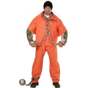 d&eacute;guisement prisonnier tatou&eacute; homme - l - orange - widmann 00643