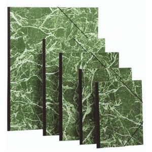 Carton &agrave; dessin Exacompta Papier marbr&eacute; verni 52x67cm Elastiques