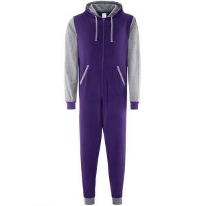 Comfy Co - Onesie Grenouillère deux teintes - Adulte unisexe (2XL) (Violet/Gris) - UTRW5314