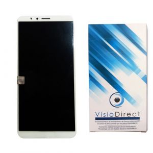 Visiodirect® Ecran complet pour Huawei Honor 7X blanc 5.93" Telephone portable vitre tactile + Ecran LCD