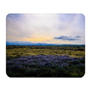Fabulous Tapis de souris Simili Cuir Champ de Fleurs Violettes Sauvages (22 x 18 cm)