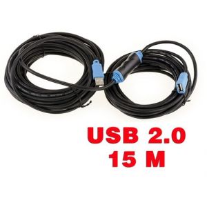 KALEA-INFORMATIQUE Rallonge USB 2.0 Active avec amplification HAUTE QUALITE, longueur 15M. USB 2.0 extension câble avec module répéteur
