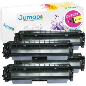 Lot de 4 Toners type Jumao compatibles pour HP LaserJet Pro MFP M227sdn, Noir
