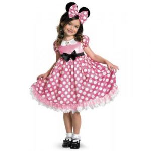 Costume de Minnie Mouse Clubhouse rose brillante dans le noir pour fille - 7-8 ans