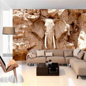 Papier peint Stone Elephant (South Africa)-Taille L 400 x H 280 cm