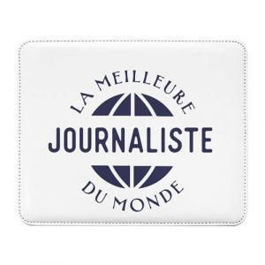 Fabulous Tapis de souris Simili Cuir La Meilleure journaliste du Monde (22 x 18 cm)