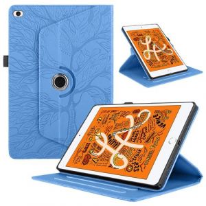 &Eacute;tui FOXDOCK &agrave; rabat rotatif &agrave; 360&deg; pour iPad Mini 1/2/3/4/5 , r&eacute;sistant aux chocs et dot&eacute; d'un support vertical-Bleu