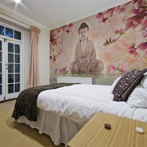 Papier peint Bouddha et magnolia 2-Taille L 400 x H 309 cm