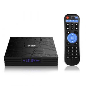 T9 Android 8.1 TV Box RK3328 Quad Core 64bit 4GB / 32GB D&eacute;codeur intelligent 4K VP9 H.265 2.4G WiFi BT4.0 HD &Eacute;cran d'affichage du lecteur multim&eacute;dia DLNA