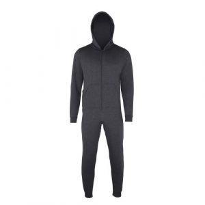 Comfy Co - Grenouillère unie à capuche - Enfant unisexe (5-6 ans) (Gris foncé) - UTRW3293