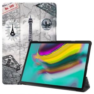 Housse etui coque pochette simili cuir pour Samsung Galaxy Tab S5e T720 / T725 (10,5 pouces) - TOUR EIFFEL - htdmobiles