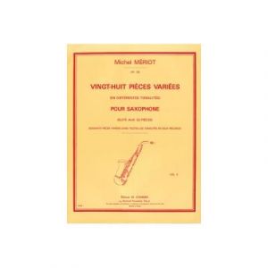 Partitions classique COMBRE MERIOT MICHEL - PIECES VARIEES (28) VOL.2 DIFFERENTES TONALITES - SAXOPHONE Saxophone