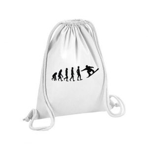 Fabulous Sac de Gym en Coton Blanc Evolution Snowboard 12 Litres