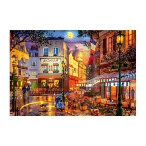 Grand puzzle 5000 pieces le consulat  montmartre paris 18e - cafe restaurant celebre - format 157x107cm - set adulte et carte