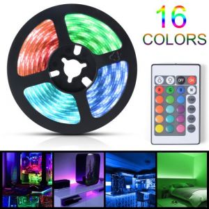 USB 5050 RGB 2M LED Light Strip Dimmable 24key Télécommande sans fil à LD2447
