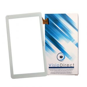 Visiodirect® Vitre ecran tactile pour ARCHOS 101b Copper 10" HXD-1027A1 ZP-9194 tablette blanche