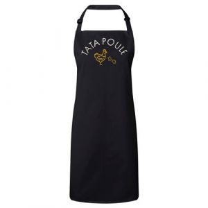 Fabulous Tablier Cuisine Premium Noir Tata Famille Poule