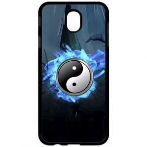 Coque My-Kase pour Galaxy J7 (2017) - ying yang mer - Noir