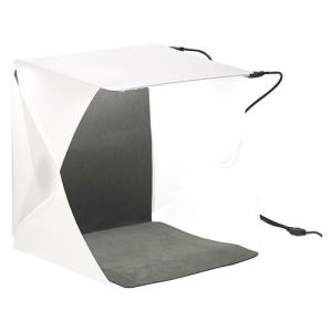 Studio photo professionnel 23 x 23 cm à éclairage LED 20 W / 400 lm