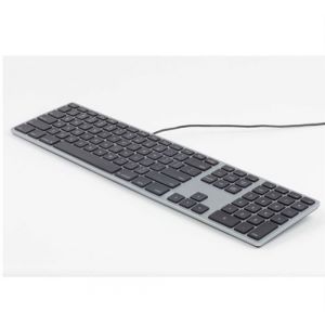 Matias - Clavier filaire RGB / LED AZERTY pour MacBook - gris m&eacute;tallis&eacute; - FK318LB-FR