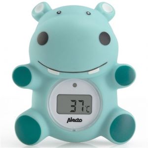 Thermom&egrave;tre de bain et de chambre pour b&eacute;b&eacute; Alecto BC-11 HIPPO Vert