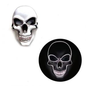 Masque【Plus it】 LED T&ecirc;te de mort Blanc 25x17x7cm