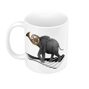 Fabulous Mug céramique Éléphant Pianiste et Corniste