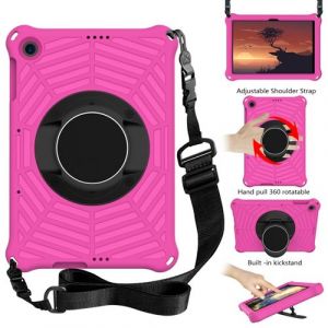 Coque en TPU avec bandoulière rose pour votre Huawei Enjoy Tablet 2/MatePad T 10 9.7 pouces/MatePad T 10S 10.1 pouces