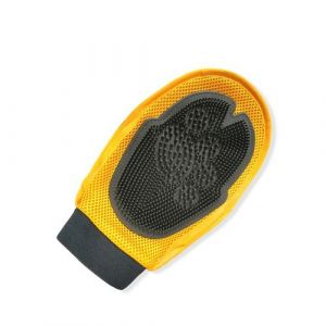 Gant de brossage 2-en-1 pour chiens et chats de MAX&MITZY, gant ambidextre, fermeture auto-agrippante, accessoire de toilettage