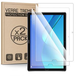 Karylax - [Pack x2] Verre Tremp&eacute; Protection d'&eacute;cran 100% transparent, Anti-Rayure pour Huawei MediaPad M5 10.8 Pouces